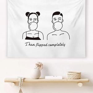 대형 패브릭 포스터 벽그림 창문 가리개 드로잉 풍선껌 2sizes