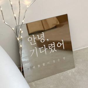 스텐실버 인테리어 디자인 메탈 문패 35CMX35CM