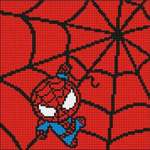 DIY 보석십자수 큐빅페인팅 가와이시리즈_가와이_스파이더맨 25cmx25cm