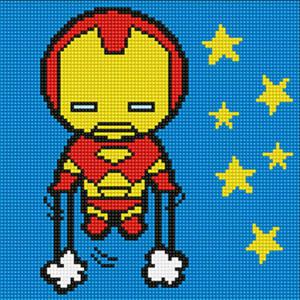 DIY 보석십자수 큐빅페인팅 가와이시리즈_가와이_아이언맨 25cmx25cm