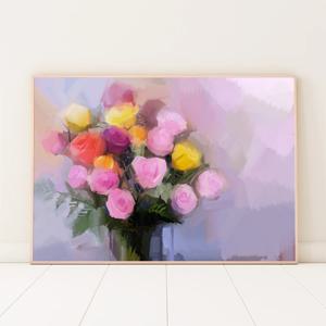 장미 부케 사랑의 꽃 포스터 그림 액자