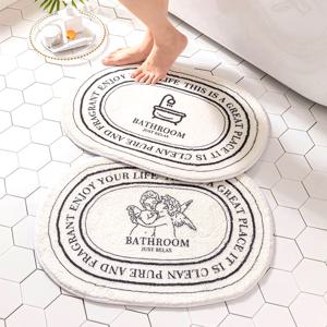 빈티지 엔틱 북유럽 디자인 욕실 화장실 극세사 발매트 4color