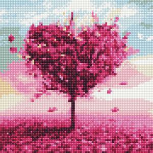 DIY 보석십자수 (패브릭형) 사랑나무 3 25X25cm
