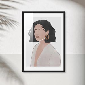 1+1 인물화 미니멀 일러스트 65종 - 36. ﻿﻿﻿﻿﻿인물화 미니멀 일러스트036