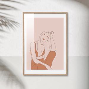 1+1 인물화 미니멀 일러스트 65종 - 60. ﻿﻿﻿﻿﻿인물화 미니멀 일러스트060