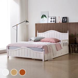 로렌 원목 퀸 초등 학생 공주 어린이 침대(독립형매트 포함) 3colors