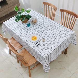 pvc 패턴 식탁보 체크화이트 4size + pvc 식탁매트 6colors 추가선택