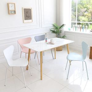 에스핀 4인용 대리석 고무나무 원목 식탁세트 1300+위니의자4개 SL144