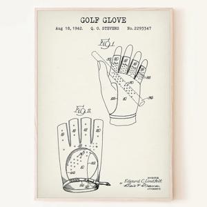 골프 글러브 빈티지 포스터 액자