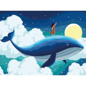 DIY 보석십자수 세트 30x40 소녀와 고래 (D30-28)