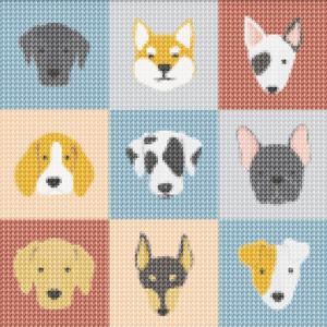 DIY 보석십자수 세트 25x25 강아지 친구들 (D25-26)
