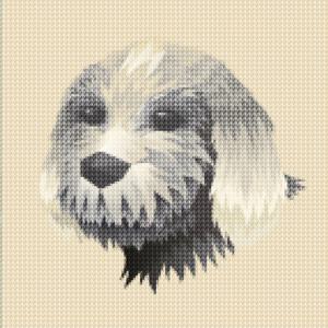 DIY 보석십자수 세트 25x25 강아지 스케치 (D25-25)