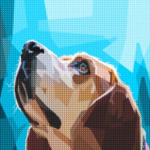 DIY 보석십자수 세트 25x25 조각 강아지 (D25-24)