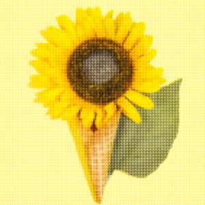 DIY 보석십자수 세트 25x25 해바라기콘 (D25-13)