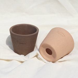 로자리안 컵콩분 수제 빈티지 토분 도자기 토기 국산 다육 화분 2colors
