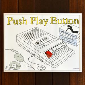 Cassette Recorder 카세트 레코더 아날로그 음악 뮤직 포스터