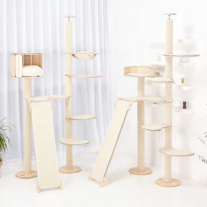 고양이 원목 캣폴 캣타워 하프폴 set