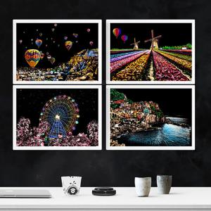 스크래치 페이퍼 프레임 세트 A4 유럽