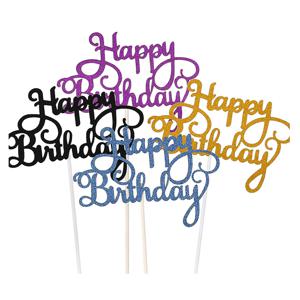 반짝 반짝 생일 축하 영문 케이크 토퍼 2color DD-10981