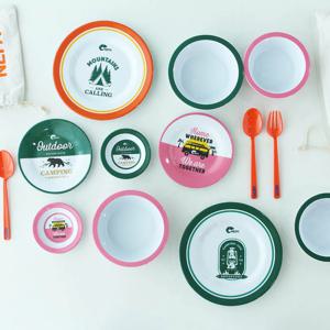 캠핑 멜라민 식기세트 2인세트 14P