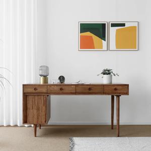 어썸멜로 A형 슬라이드책상 마호가니컬러