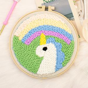 DIY 펀치니들 키트 레인보우 유니콘 (기본바늘 포함)