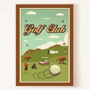 스포츠 클럽 골프 퍼팅 그림 액자