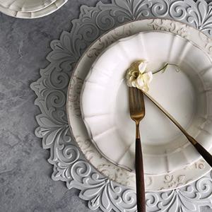 벨류세라믹 아멜리아 레이스 실리콘 테이블 식탁 매트 6color (35cm)