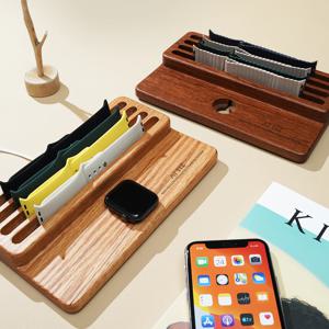 애플워치 멀티 충전 우드 거치대 스트랩 보관 정리 홀더 원목