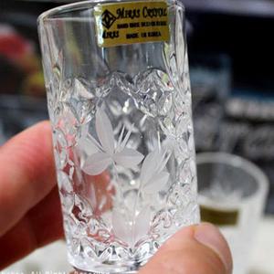 크리스탈핸드메이드리프스트레이트6p 위스키잔 소주잔