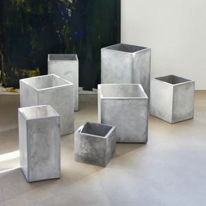 인테리어 높은사각 시멘트화분 FRP 3sizes