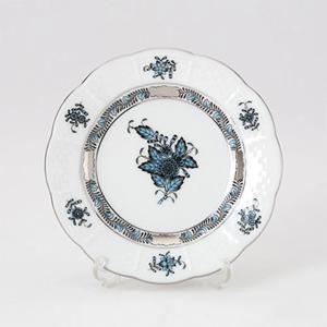 [해외] 아포니 터키색 백금 도금 접시 12.5cm