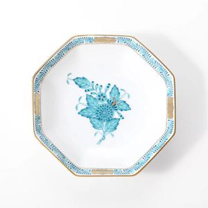 [해외] 아포니 차이니스 부케 터키색 옥타곤 접시 11cm