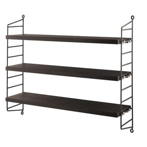 스트링 포켓 선반 - oiled smoked oak/dark brown
