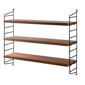 국내발송 - String Pocket 스트링 포켓 선반 walnut/black