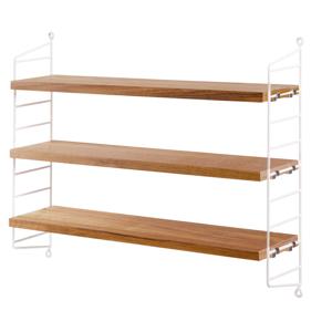 국내발송 - String Pocket 스트링 포켓 선반 oak/white