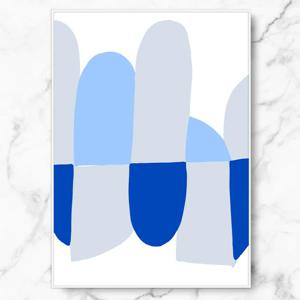 인테리어 액자 미드 센추리 모던 Blue Partition_9size