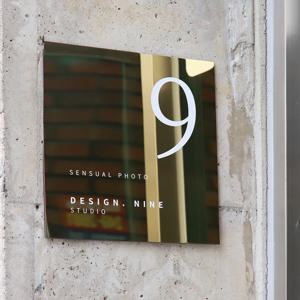 사파이어 골드미러 스텐간판 금속 메탈 가게 상가