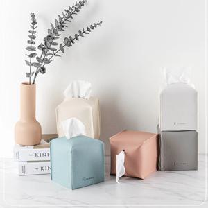 국내제작 가죽 정사각 티슈커버 5colors