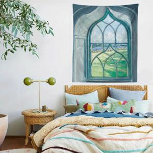 [해외]지난 여름 휴가D 창문 풍경 대형 패브릭 포스터