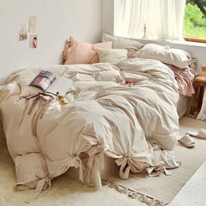 사각사각 고밀도 60수 순면 어뮤즈 리본 이불커버 SS/Q 3컬러