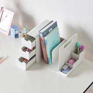 책꽂이와 연필꽂이를 한번에 미니 수납 정리함 책상 서랍 책꽂이 4colors