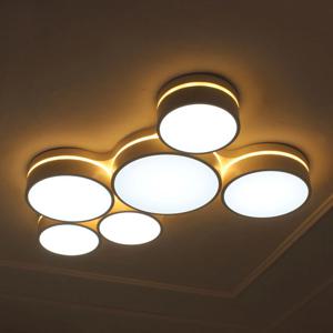 LED 인테리어 거실등 링고 130W 주광색 전구색 혼합 불빛