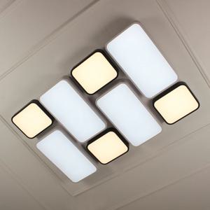 LED 인테리어 거실등 라운딩 큐브 8등 주광색 전구색 혼합 200W