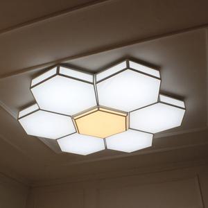 LED 거실등 국산 바리솔 벌집 육각 조명 전구색 주광색 210W