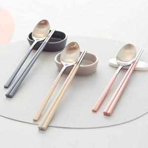 퀴진드마망 올스텐 2인 수저세트(숟가락+젓가락)
