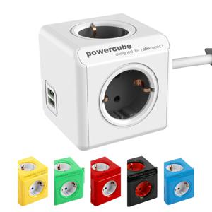 고용량 디자인멀티탭 16A POWER CUBE 익스텐디드1.5M 4구+USB2P 멀티코드