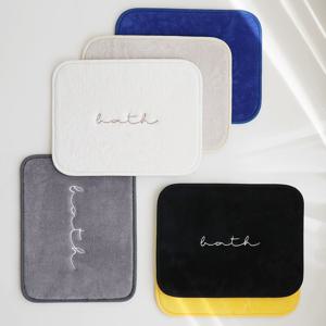 캘리 자수 메모리폼 욕실 발매트 2size 6colors