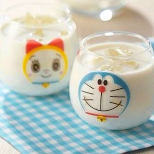 [해외] 도라에몽 도라미 홈카페 둥근 유리잔 320ml 2종택1