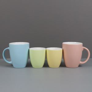 패밀리 머그 파스텔 무광 오벌컵 4P 180ml  300ml